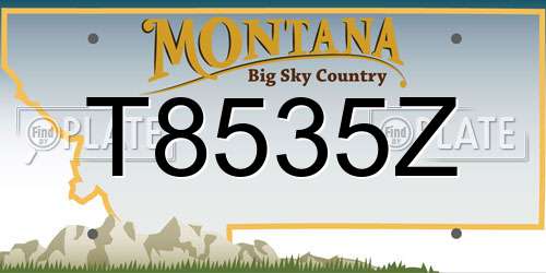 T8535Z Montana License Plate