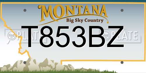 T853BZ Montana License Plate