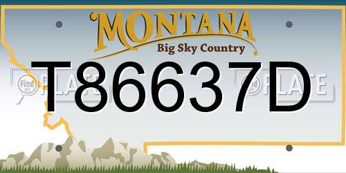 T86637D Montana License Plate