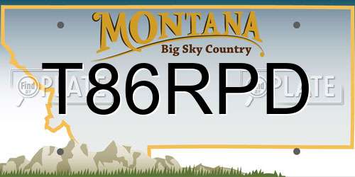 T86RPD Montana License Plate