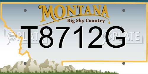 T8712G Montana License Plate