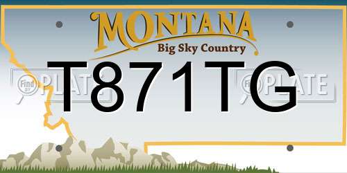 T871TG Montana License Plate