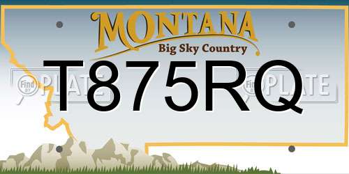 T875RQ Montana License Plate