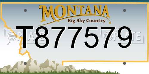 T877579 Montana License Plate