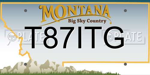 T87ITG Montana License Plate