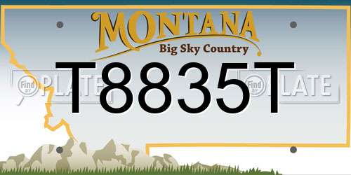 T8835T Montana License Plate