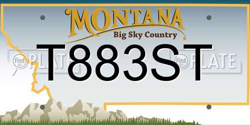 T883ST Montana License Plate