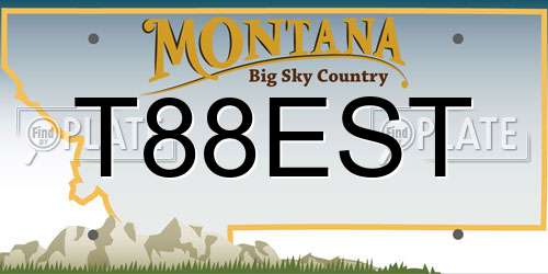 T88EST Montana License Plate