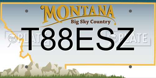 T88ESZ Montana License Plate
