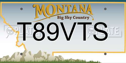 T89VTS Montana License Plate