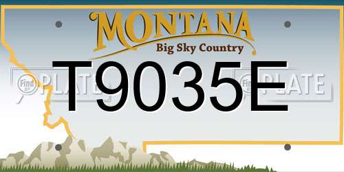 T9035E Montana License Plate