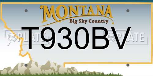 T930BV Montana License Plate