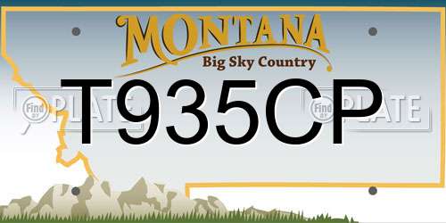 T935CP Montana License Plate