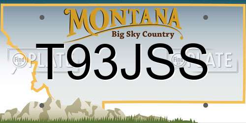 T93JSS Montana License Plate