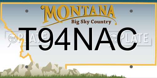 T94NAC Montana License Plate