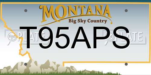 T95APS Montana License Plate