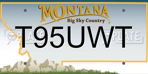 T95UWT Montana License Plate
