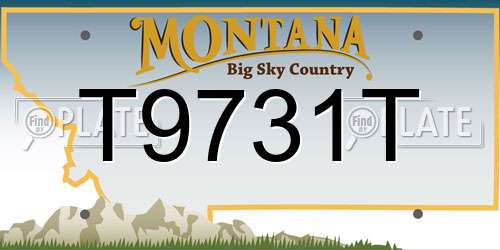 T9731T Montana License Plate