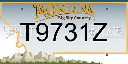 T9731Z Montana License Plate