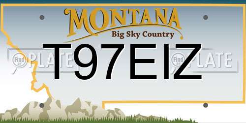 T97EIZ Montana License Plate