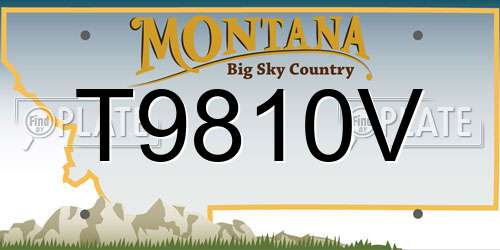 T9810V Montana License Plate