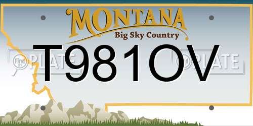 T981OV Montana License Plate