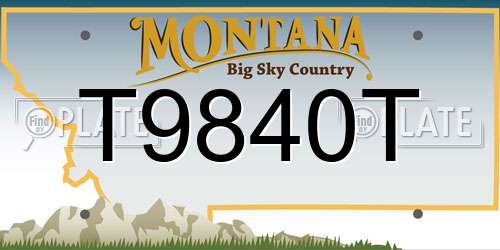 T9840T Montana License Plate