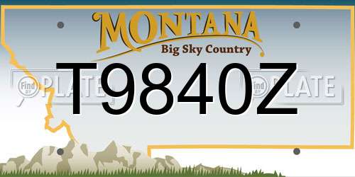 T9840Z Montana License Plate