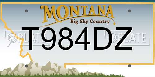 T984DZ Montana License Plate