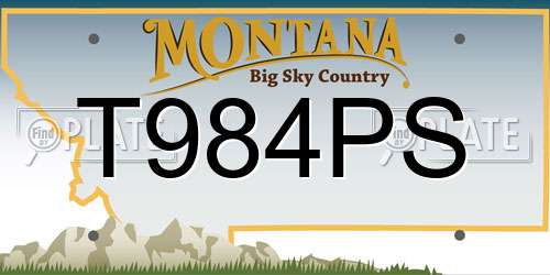T984PS Montana License Plate