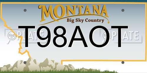 T98AOT Montana License Plate