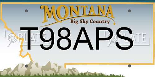 T98APS Montana License Plate