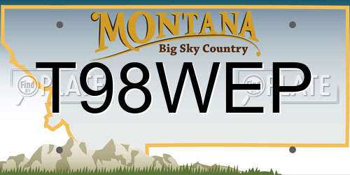 T98WEP Montana License Plate