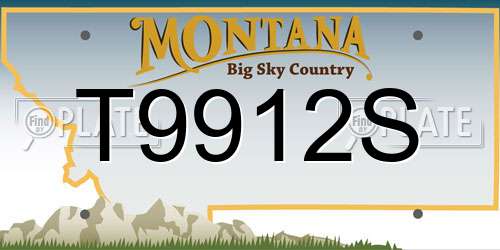 T9912S Montana License Plate