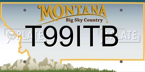 T99ITB Montana License Plate