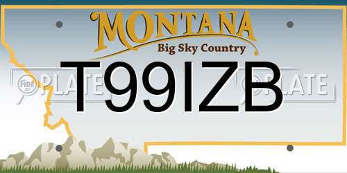 T99IZB Montana License Plate