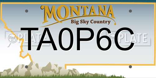 TA0P6C Montana License Plate