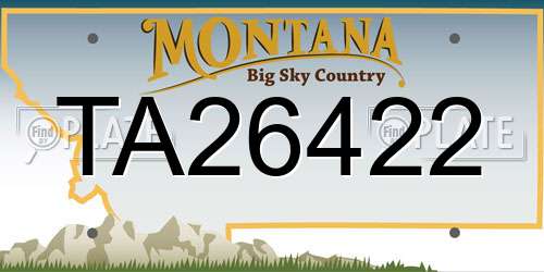 TA26422 Montana License Plate