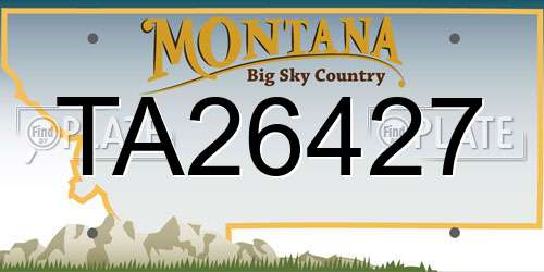 TA26427 Montana License Plate