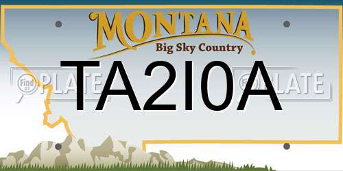 TA2I0A Montana License Plate