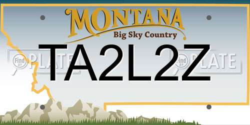 TA2L2Z Montana License Plate