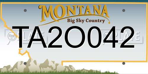 TA2O042 Montana License Plate