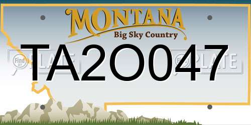TA2O047 Montana License Plate