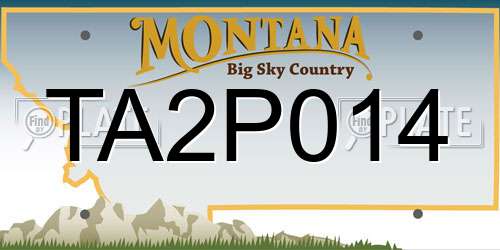 TA2P014 Montana License Plate
