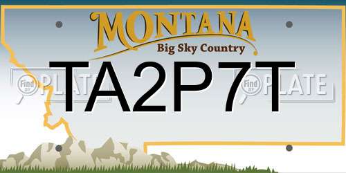 TA2P7T Montana License Plate