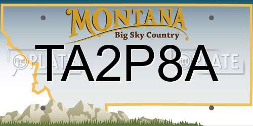 TA2P8A Montana License Plate