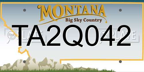 TA2Q042 Montana License Plate