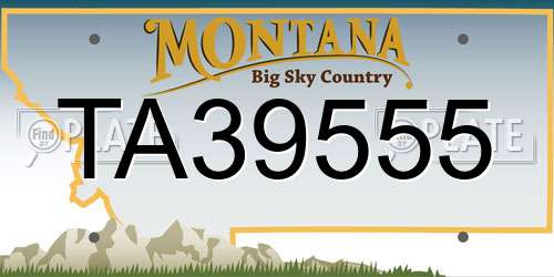 TA39555 Montana License Plate