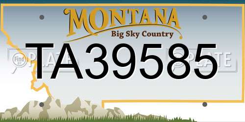 TA39585 Montana License Plate