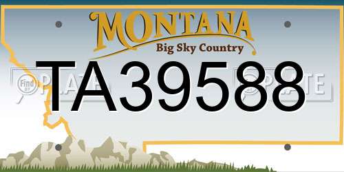 TA39588 Montana License Plate